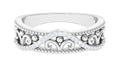 Vintage Inspired Real Diamond Wedding Band