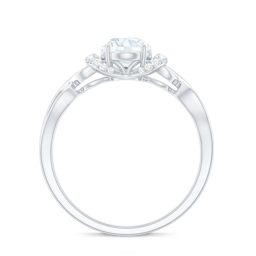 Lab Grown Diamond 6X8 MM Oval Engagement Ring For Women