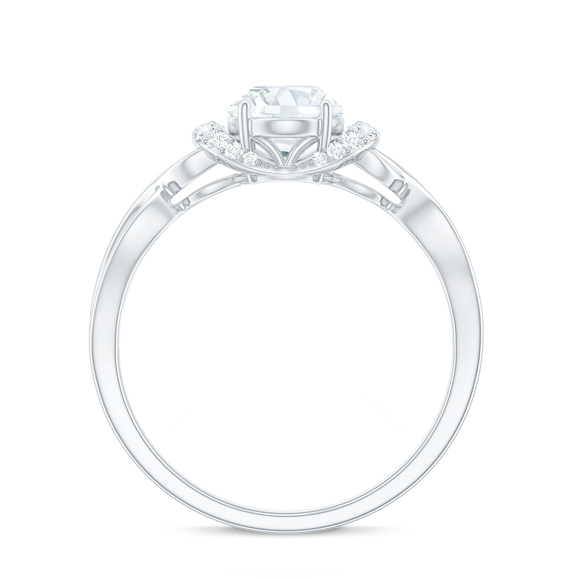 Lab Grown Diamond 6X8 MM Oval Engagement Ring For Women