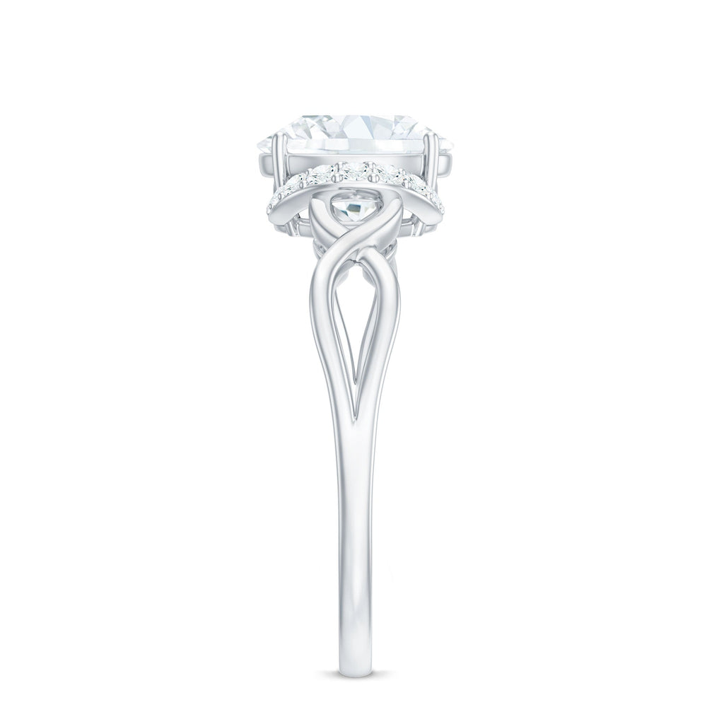 Lab Grown Diamond 6X8 MM Oval Engagement Ring For Women