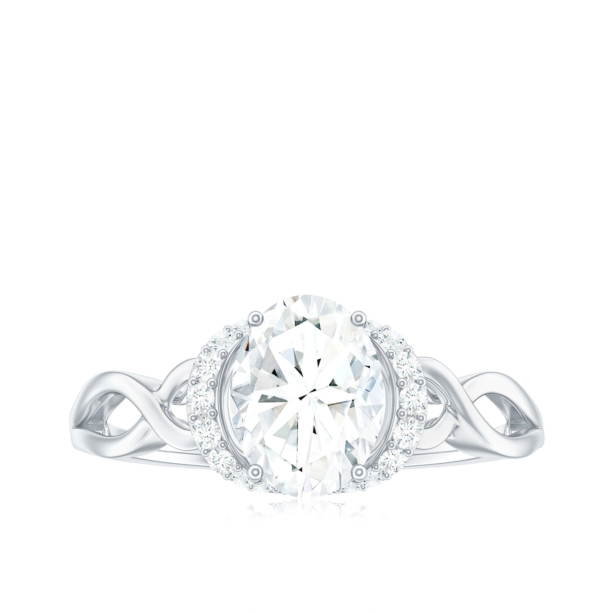 Lab Grown Diamond 6X8 MM Oval Engagement Ring For Women