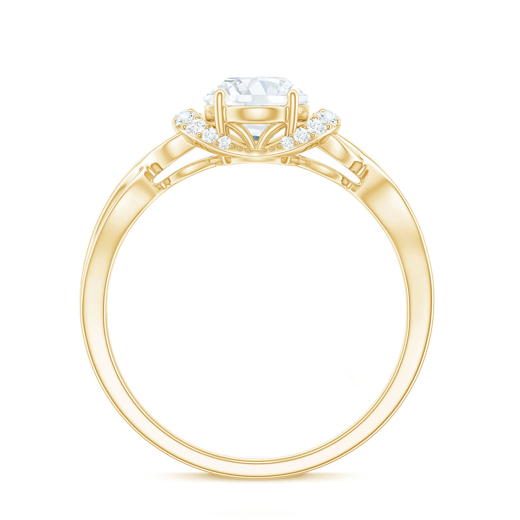 Lab Grown Diamond 6X8 MM Oval Engagement Ring For Women