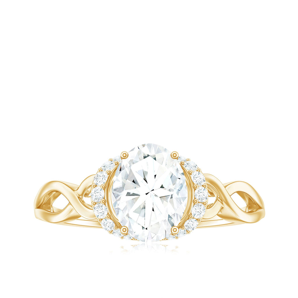 Lab Grown Diamond 6X8 MM Oval Engagement Ring For Women