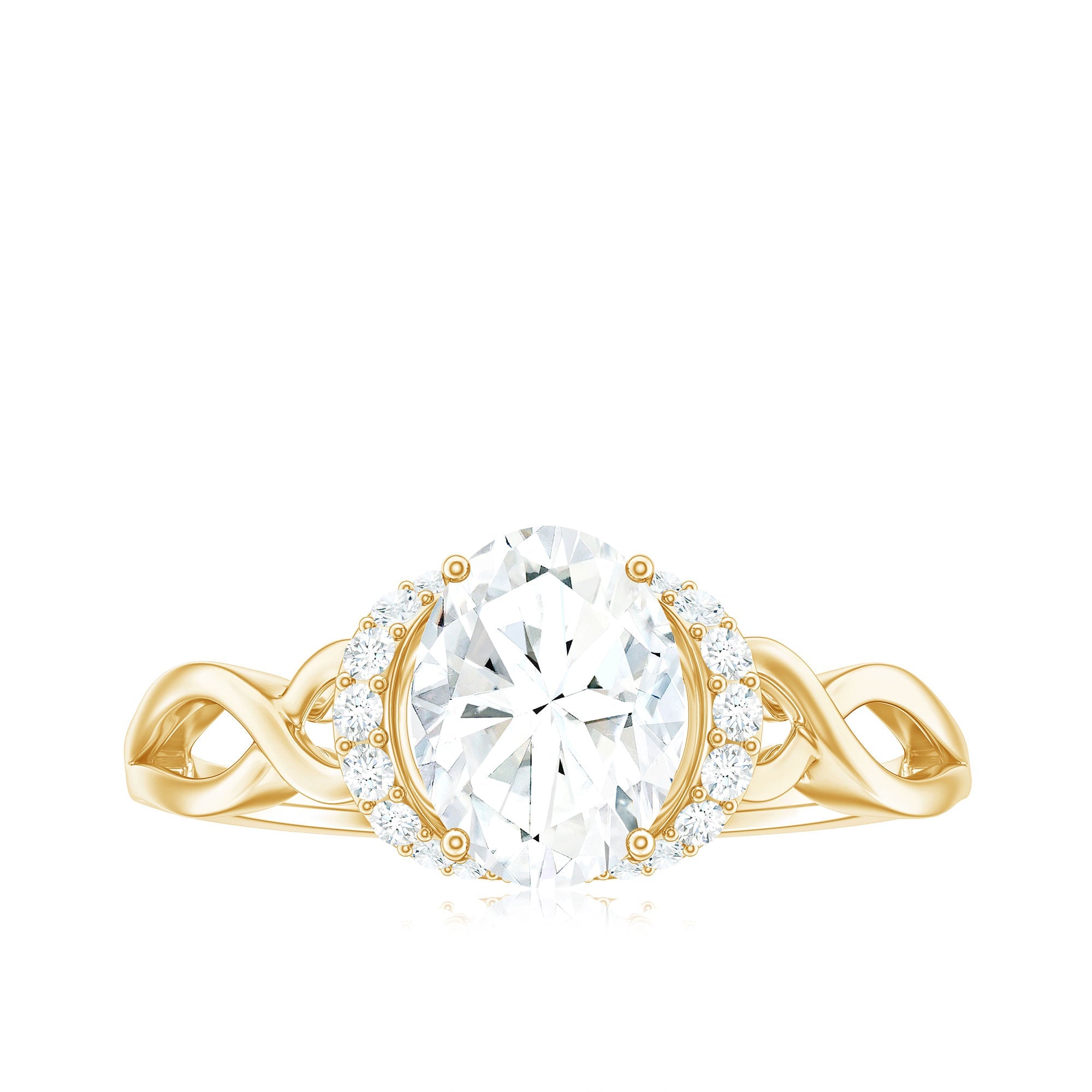 Lab Grown Diamond 6X8 MM Oval Engagement Ring For Women
