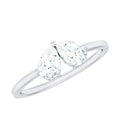 Certified Lab Grown Diamond 2 Stone Promise Ring