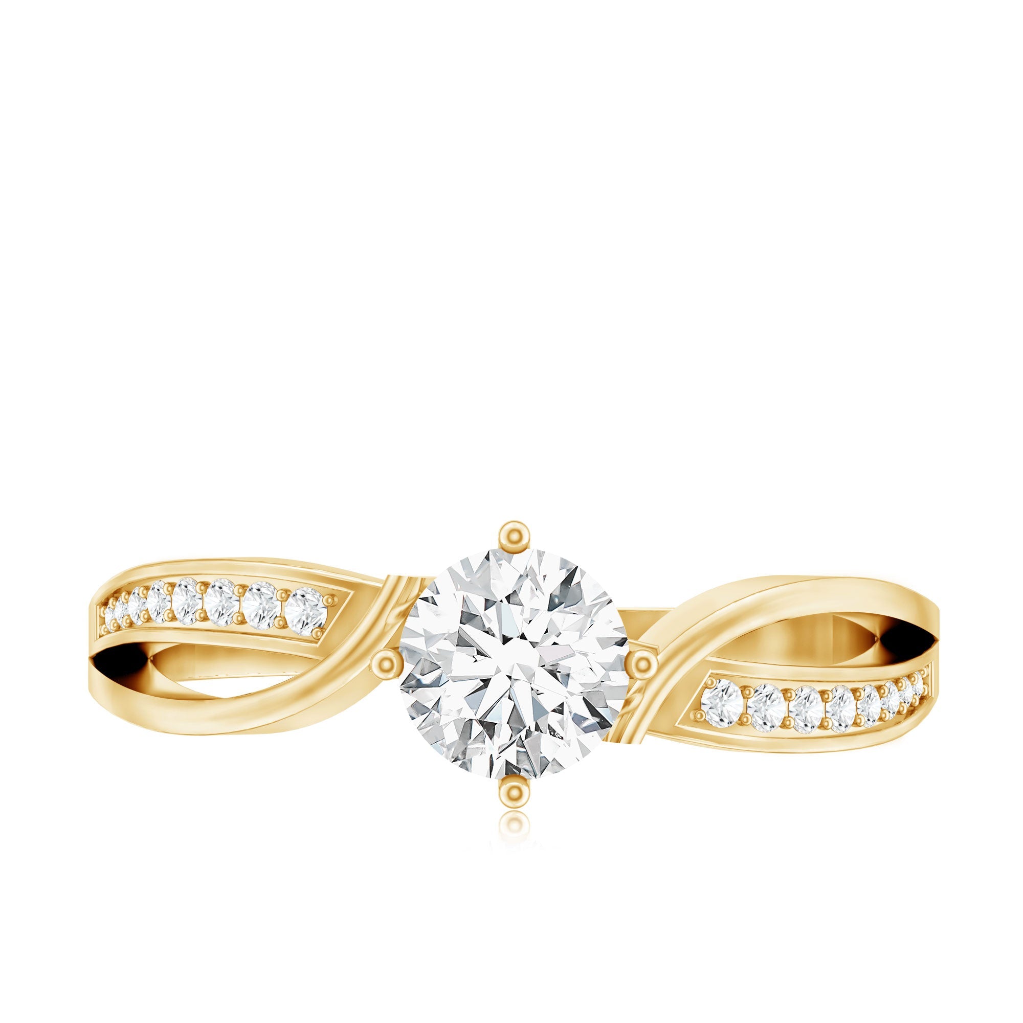 Certified Lab Grown Diamond 5 MM Infinity Engagement Ring