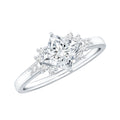 Certified 5 MM Lab Grown Diamond Princess Cut Engagement Ring