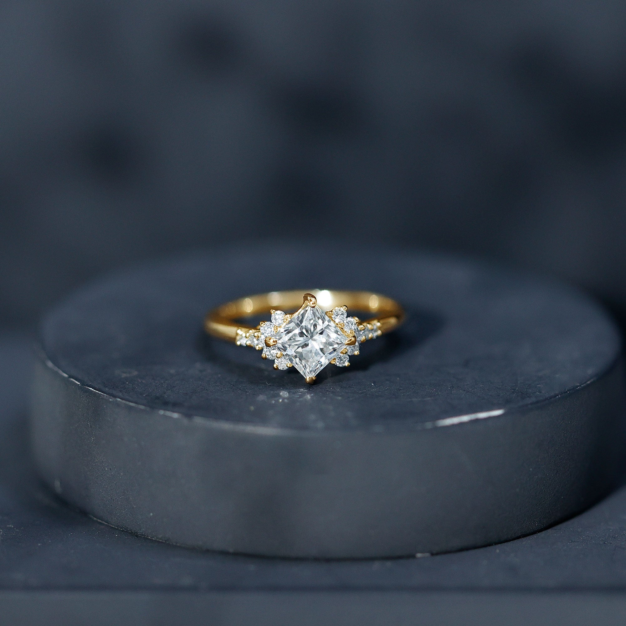 Certified 5 MM Lab Grown Diamond Princess Cut Engagement Ring