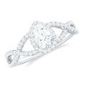 Lab Grown Diamond Teardrop Halo Engagement Ring For Women