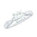 5 MM Princess Cut Lab Grown Diamond Solitaire Promise Ring