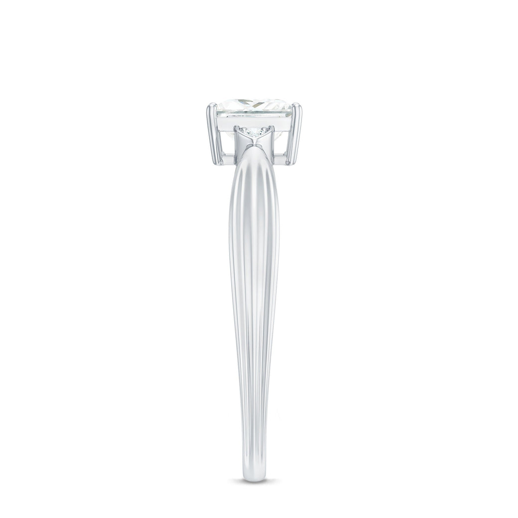 5 MM Princess Cut Lab Grown Diamond Solitaire Promise Ring