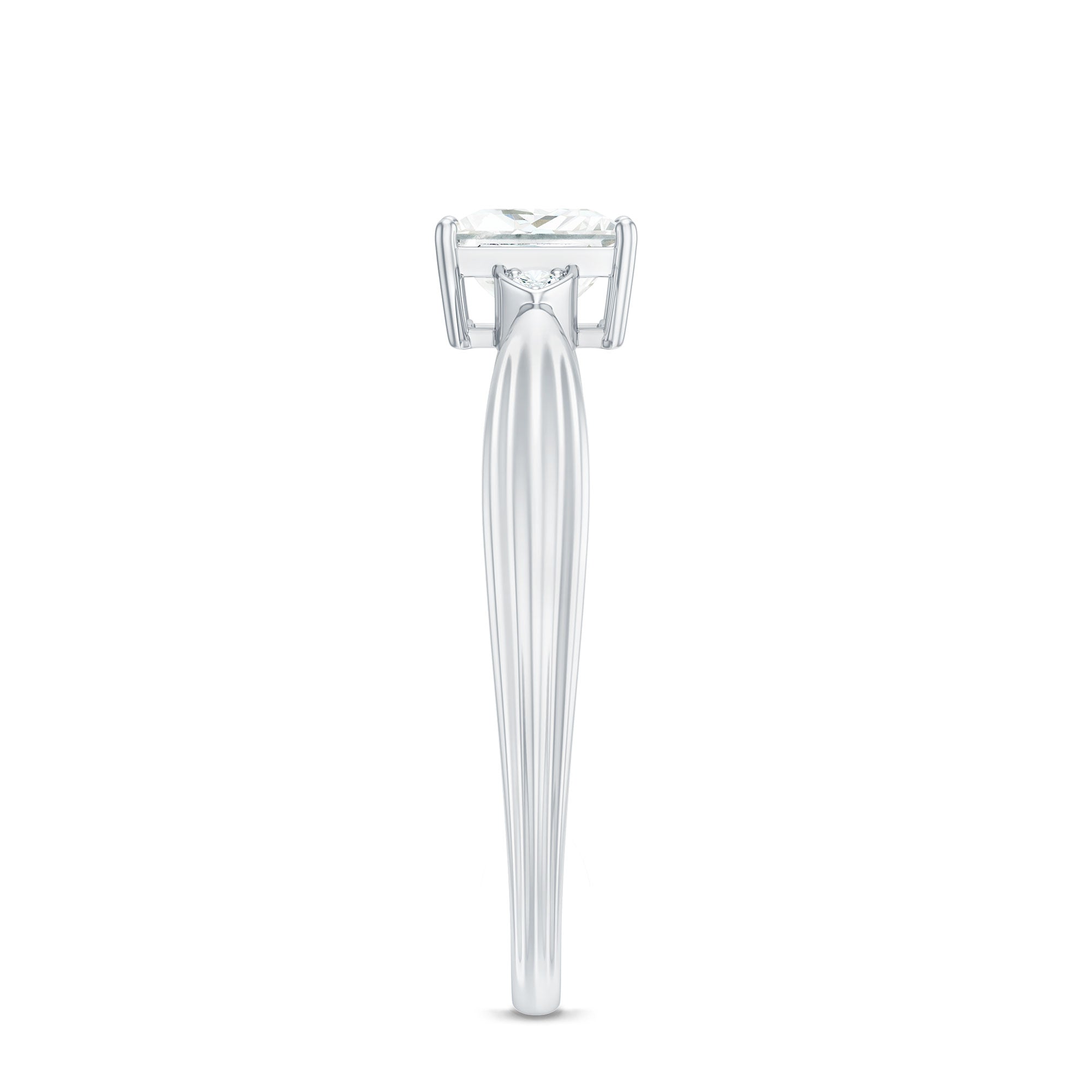 5 MM Princess Cut Lab Grown Diamond Solitaire Promise Ring