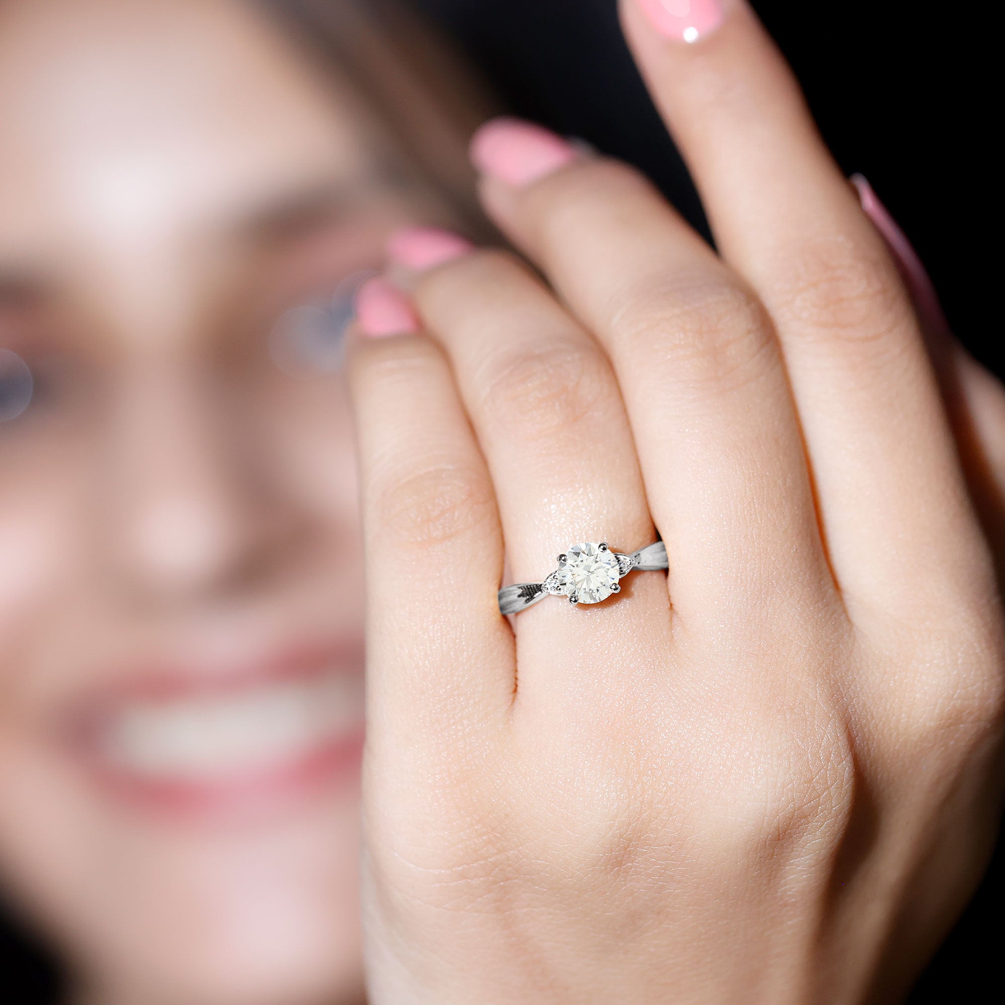 Certified Lab Grown Diamond 6 MM Solitaire Promise Ring