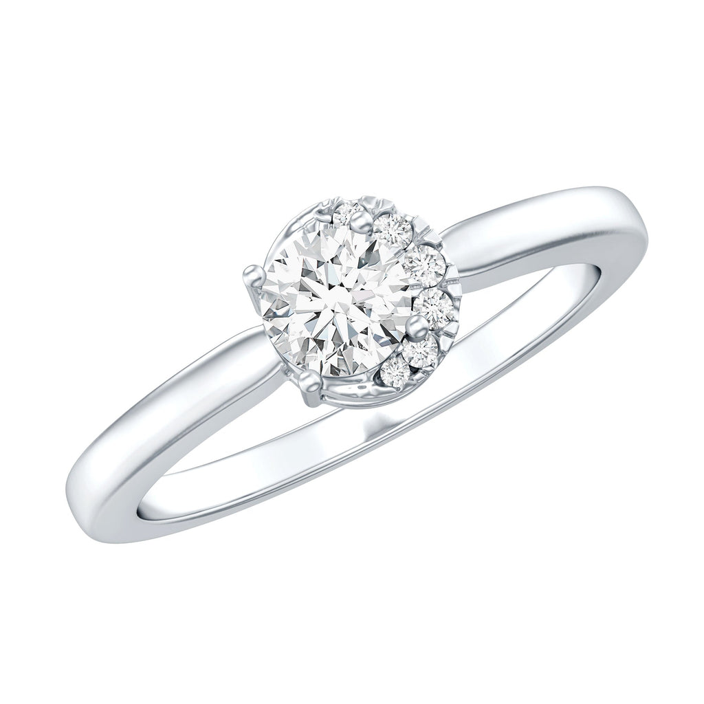 5 MM Certified Lab Grown Diamond Solitaire Promise Ring
