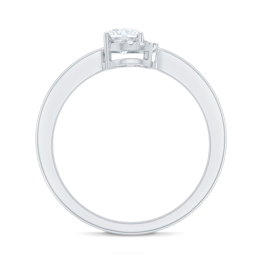 5 MM Certified Lab Grown Diamond Solitaire Promise Ring