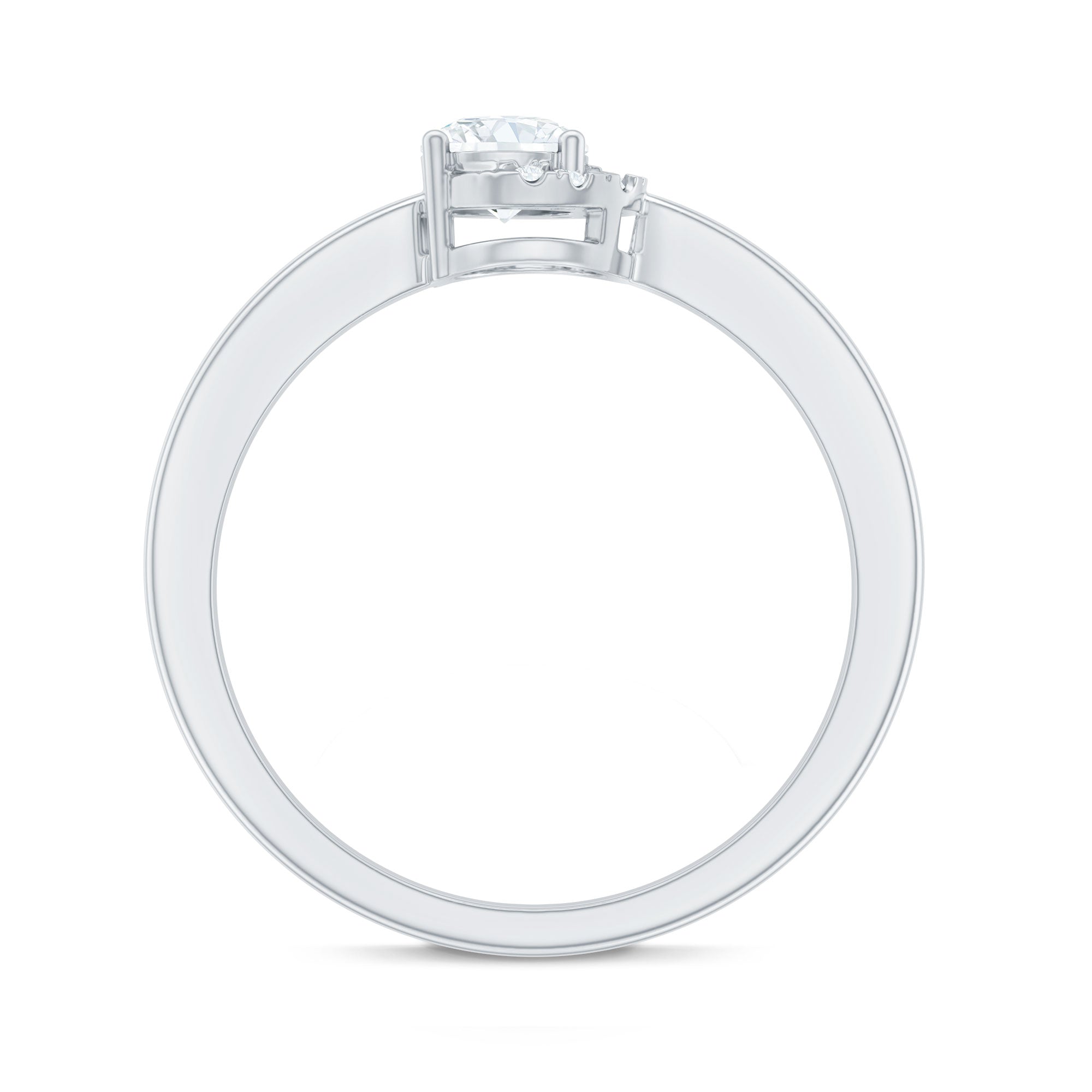 5 MM Certified Lab Grown Diamond Solitaire Promise Ring