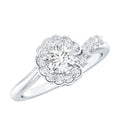 Certified 5 MM Lab Grown Diamond Nature Inspired Engagement Ring