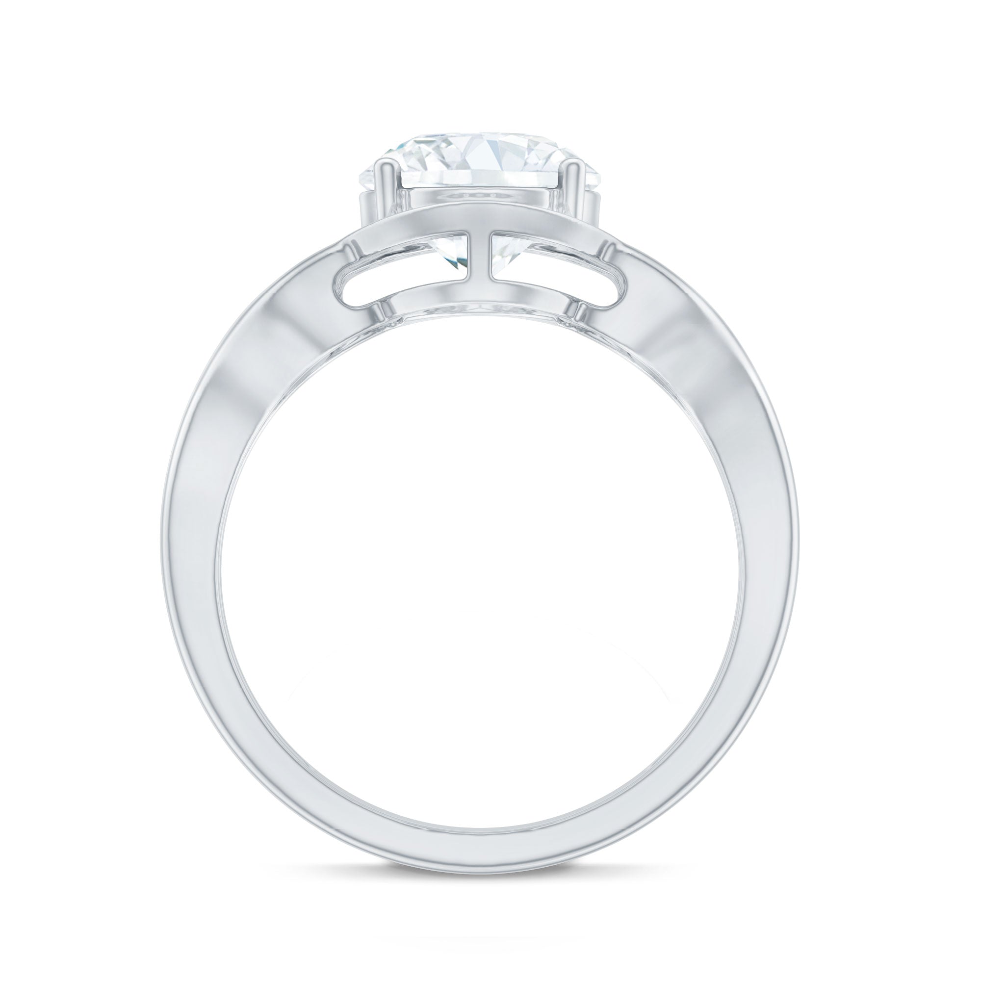 2 Carat Lab Grown Diamond Art Deco Engagement Ring