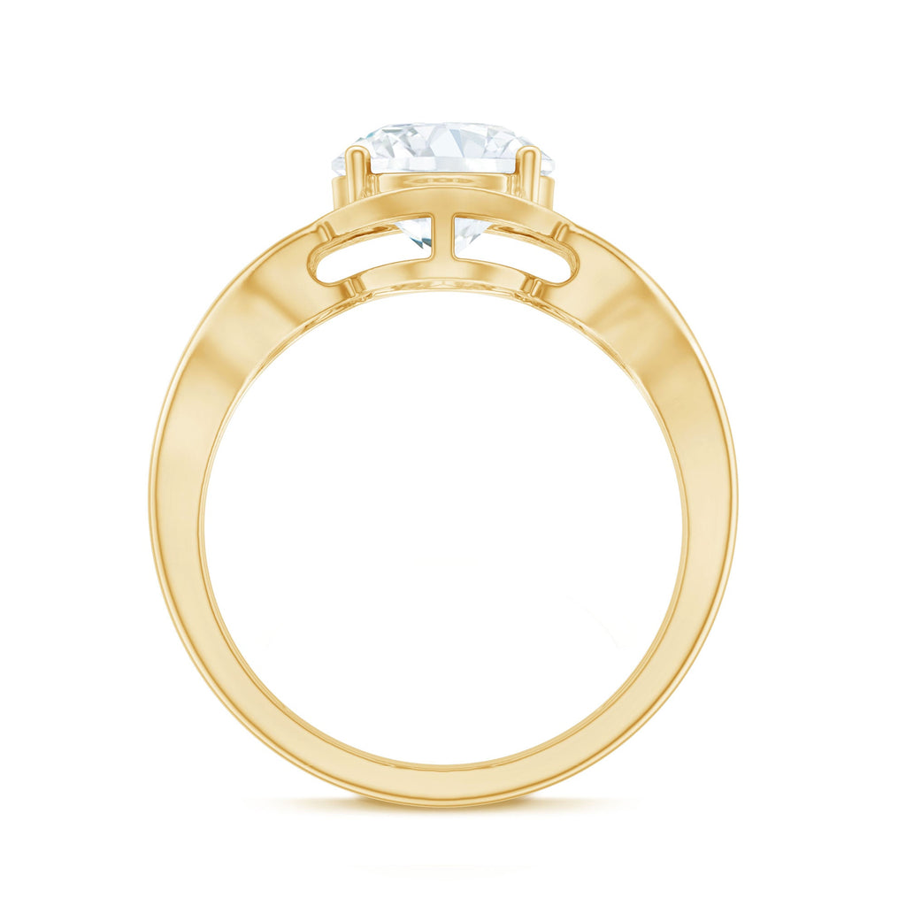 2 Carat Lab Grown Diamond Art Deco Engagement Ring