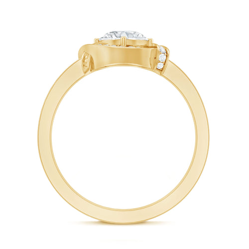 1 Carat Lab Grown Diamond Designer Halo Engagement Ring