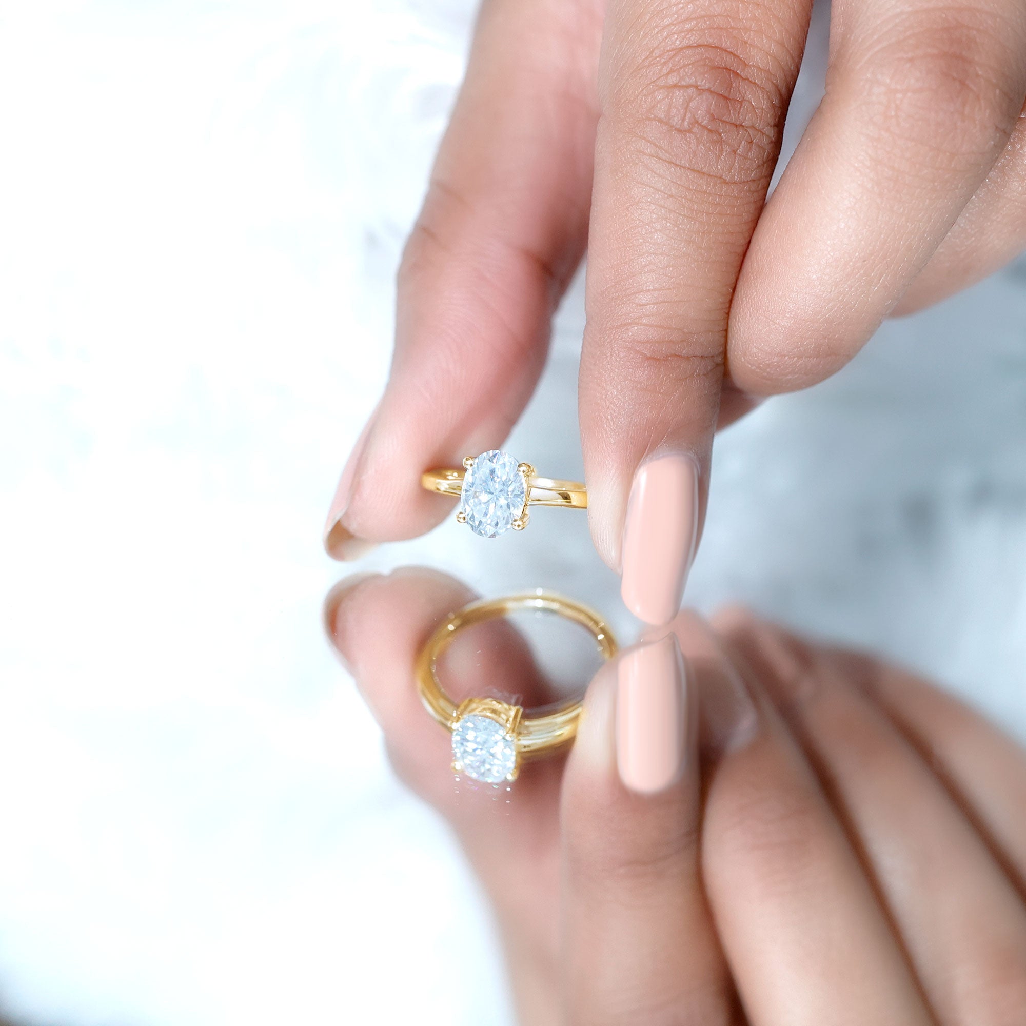 Certified 1 Carat Lab Grown Diamond Engagement Ring