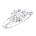 3 Stone Lab Grown Diamond Engagement Ring for Women