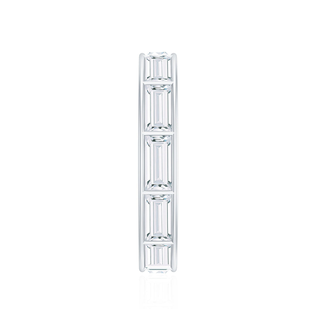 Baguette Cut Zircon East West Full Eternity Band Ring