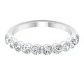 Natural Diamond Half Eternity Ring in Bar Setting