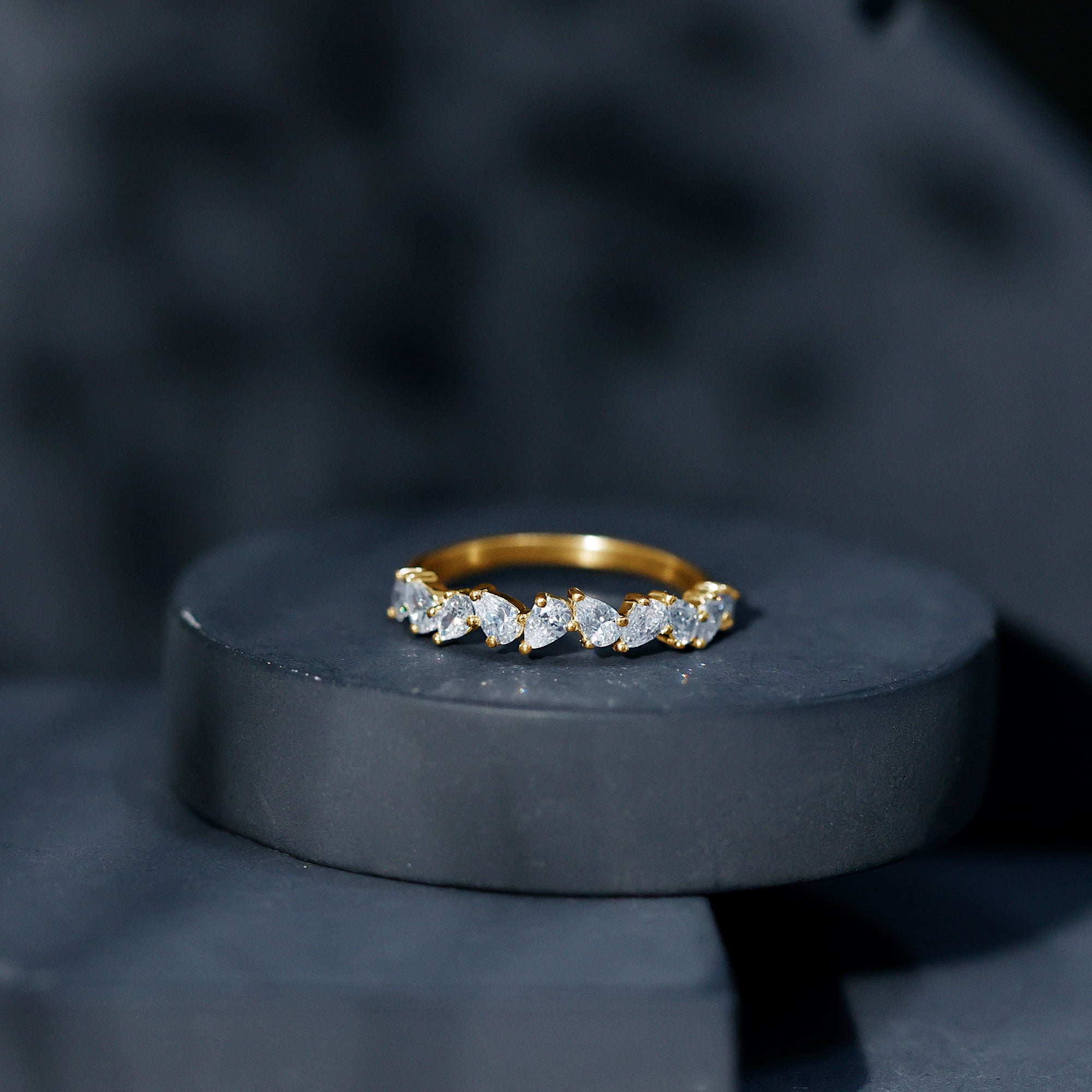 1.50 CT Pear Cut Zircon Elegant Eternity Ring