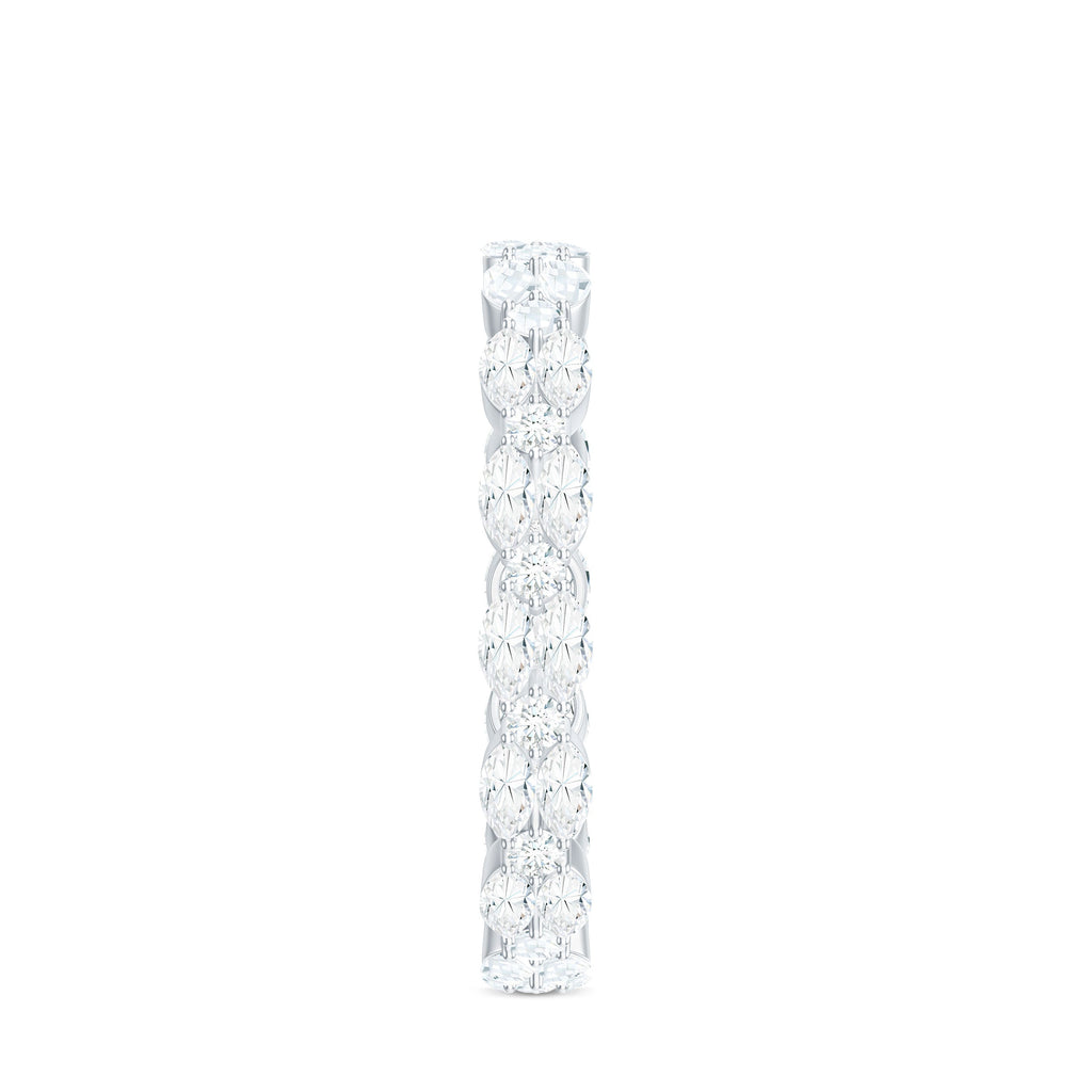 1.25 CT Marquise and Round Cut Zircon Full Eternity Ring