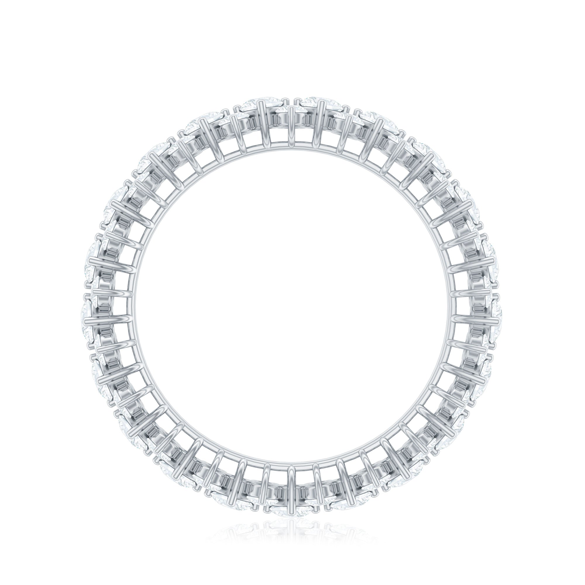 3.5 CT Zircon Cluster Eternity Ring in Prong Setting