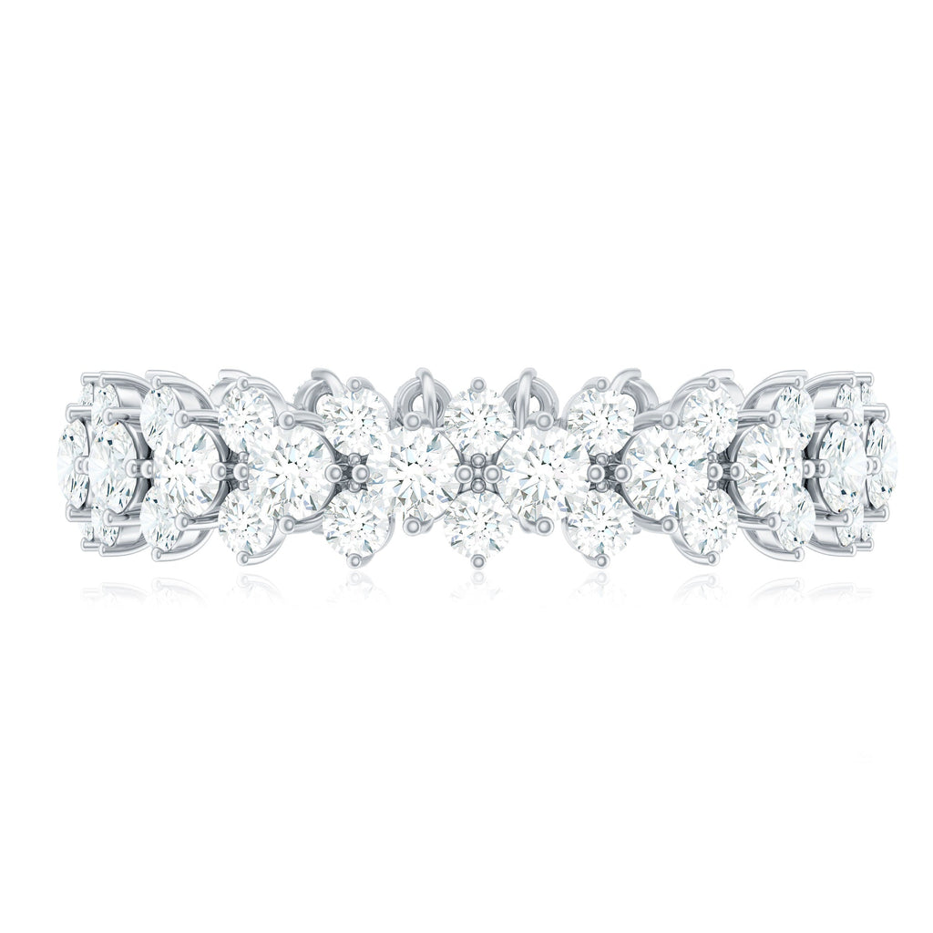 3.5 CT Zircon Cluster Eternity Ring in Prong Setting
