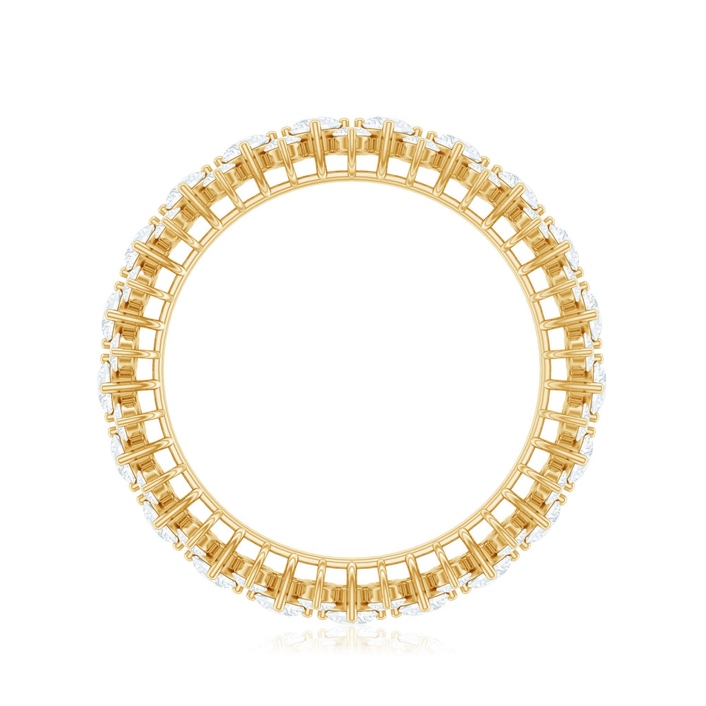 3.5 CT Zircon Cluster Eternity Ring in Prong Setting