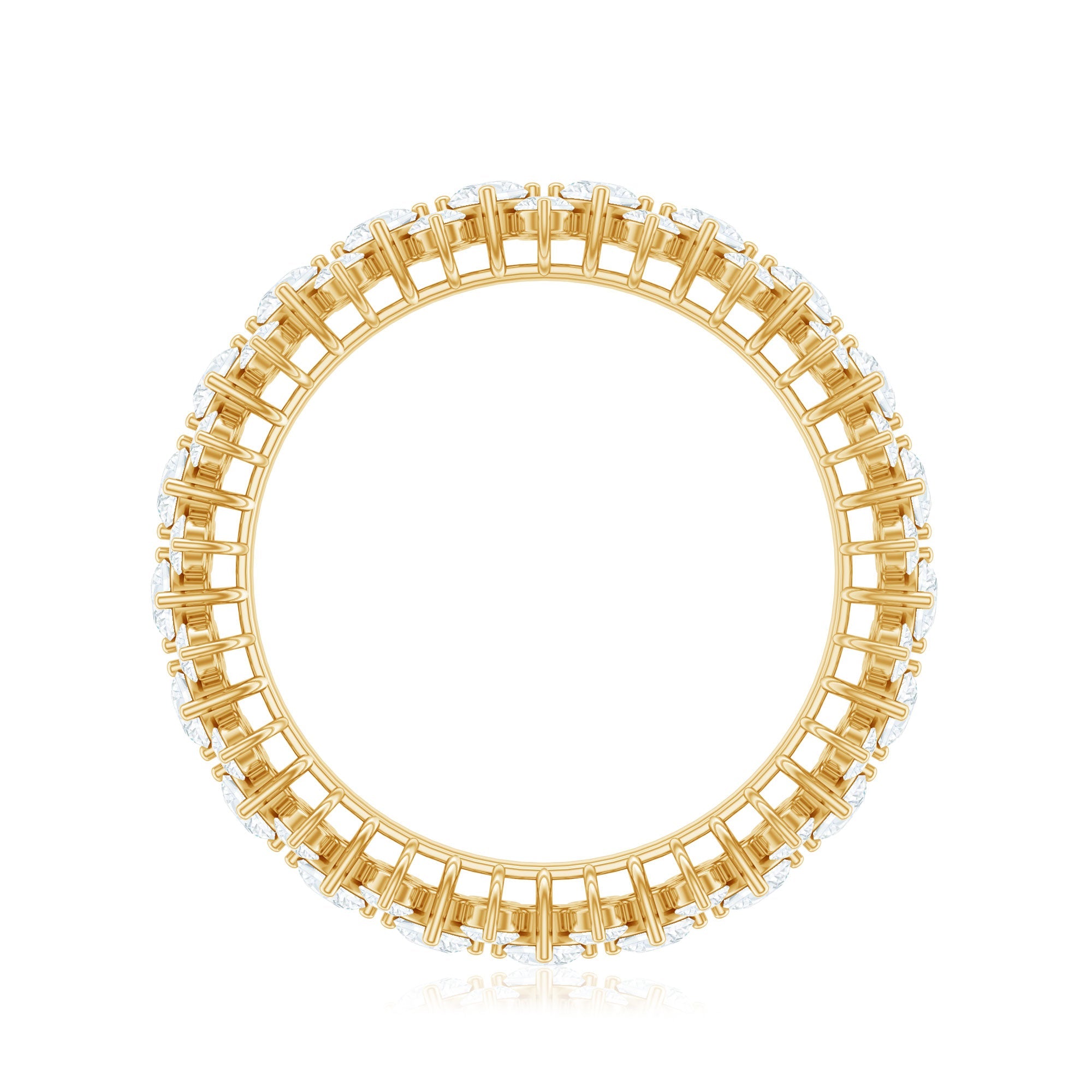 3.5 CT Zircon Cluster Eternity Ring in Prong Setting