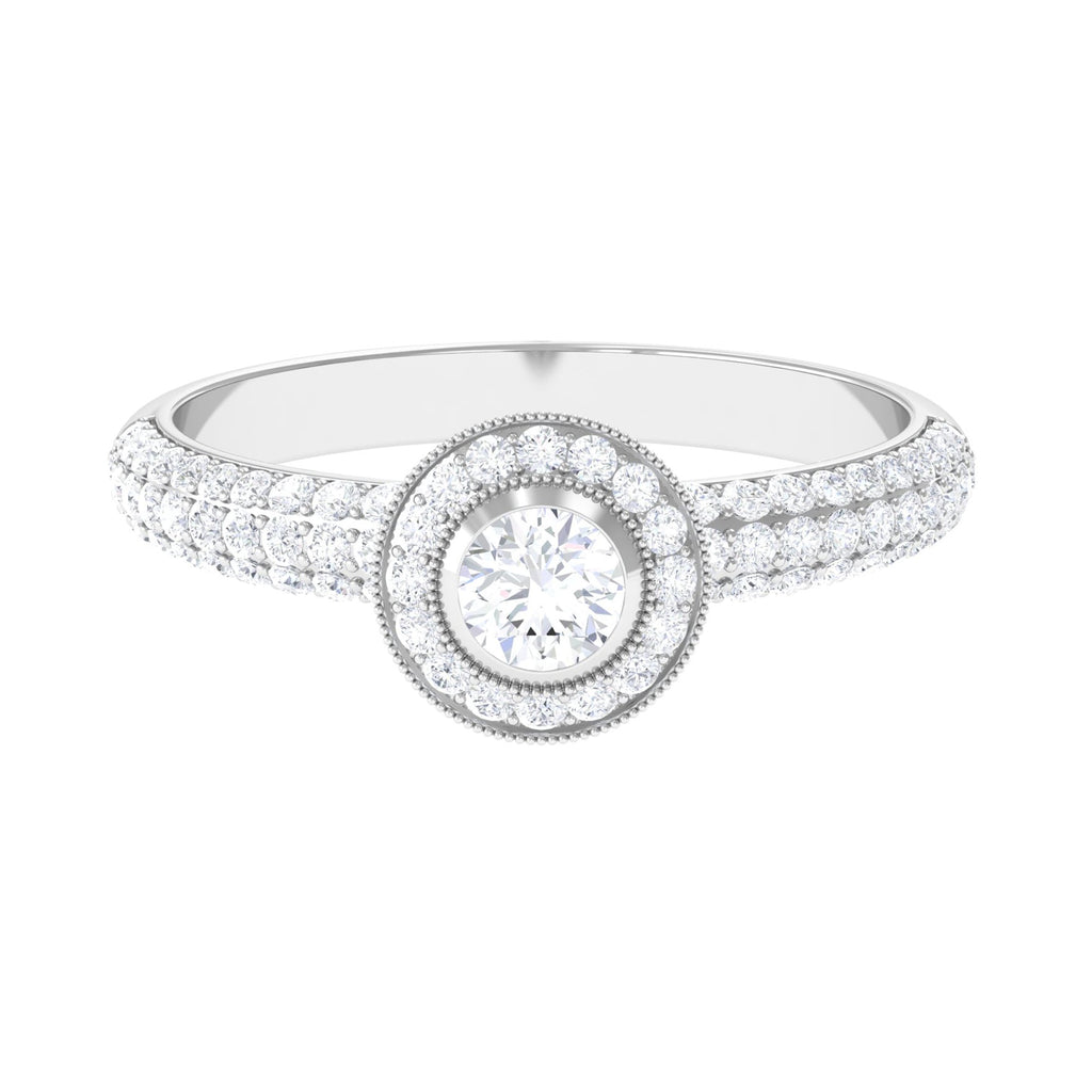 Vintage Inspired Diamond Engagement Ring for Women