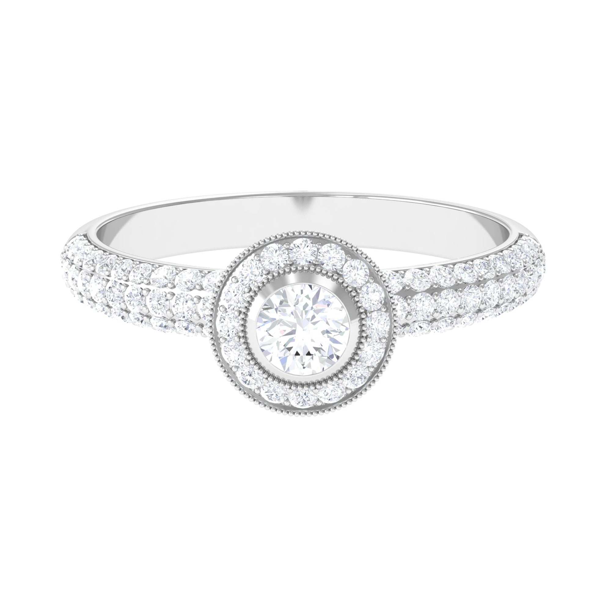 Vintage Inspired Diamond Engagement Ring for Women
