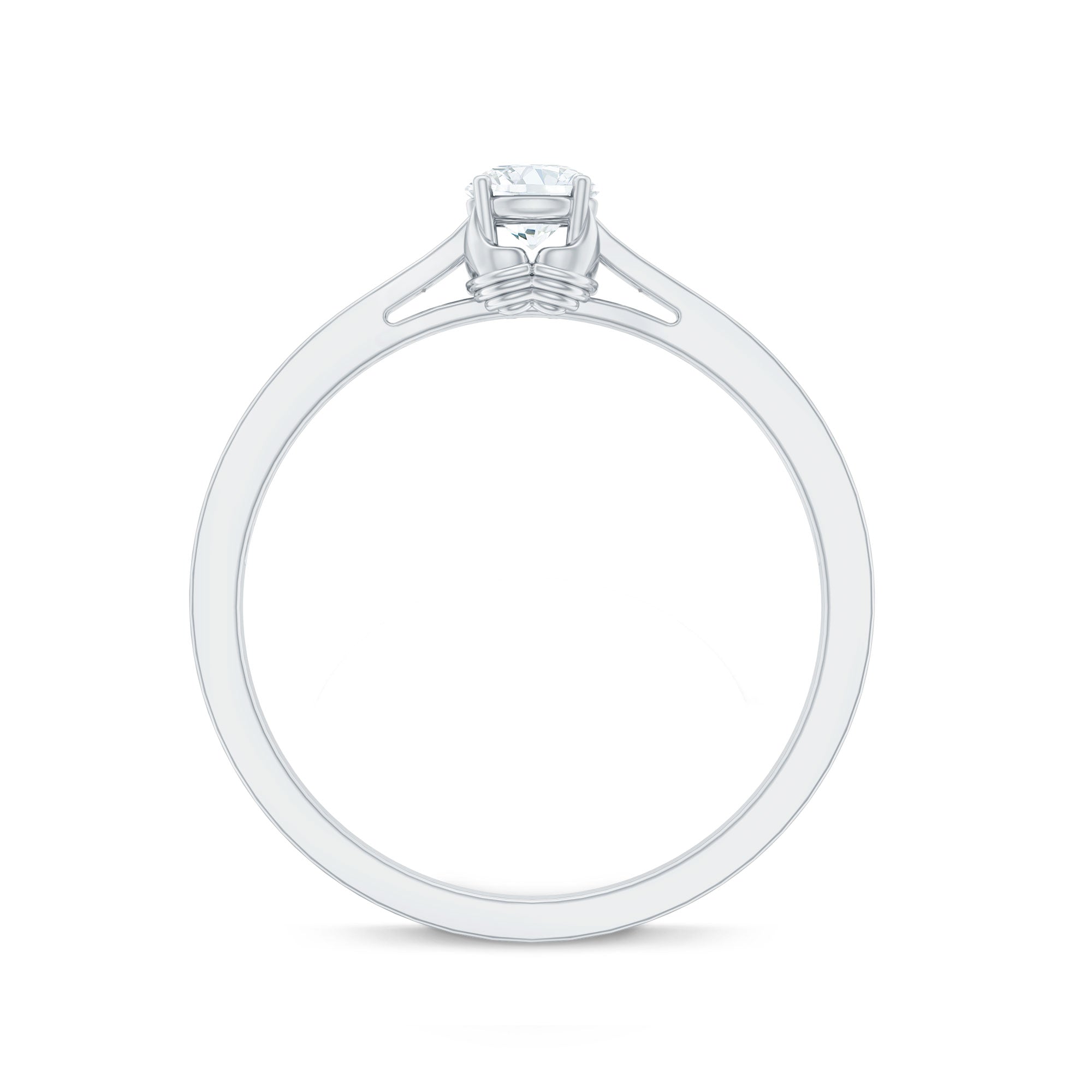 Minimal Round Diamond Promise Ring