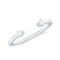 Dainty Diamond Two Stone Cuff Ring in Gold