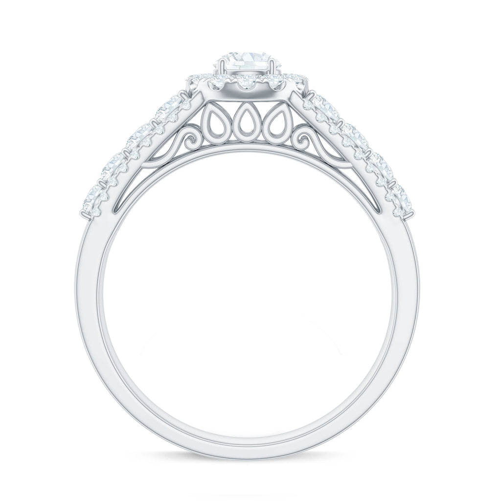1.50 CT Zircon Statement Engagement Ring