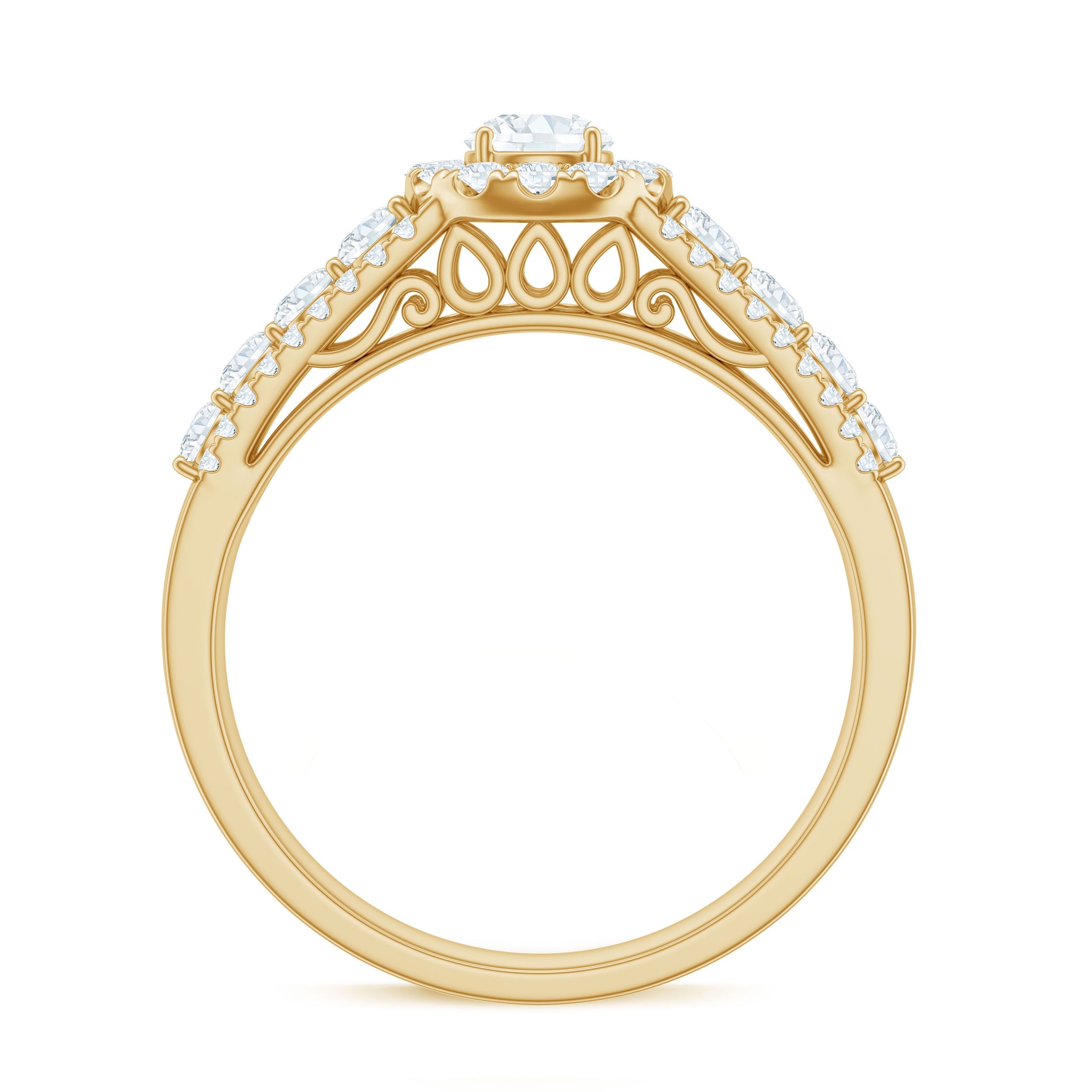 1.50 CT Zircon Statement Engagement Ring
