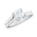 7 MM Round Moissanite Solitaire Engagement Ring in Reverie Setting