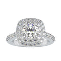 2.75 CT Cubic Zirconia Double Halo Engagement Ring in Gold