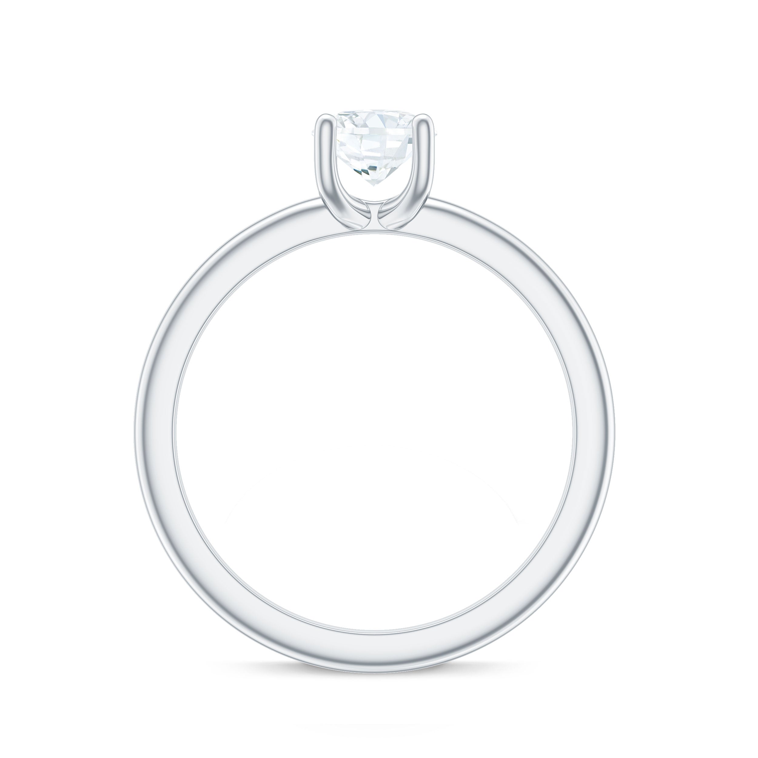 Certified 6 MM Moissanite Solitaire Promise Ring for Her