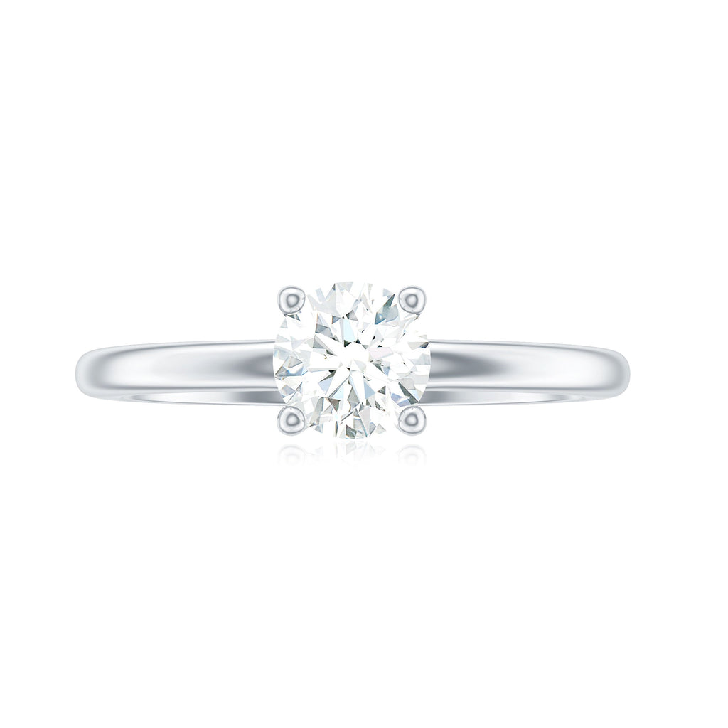 Certified 6 MM Moissanite Solitaire Promise Ring for Her