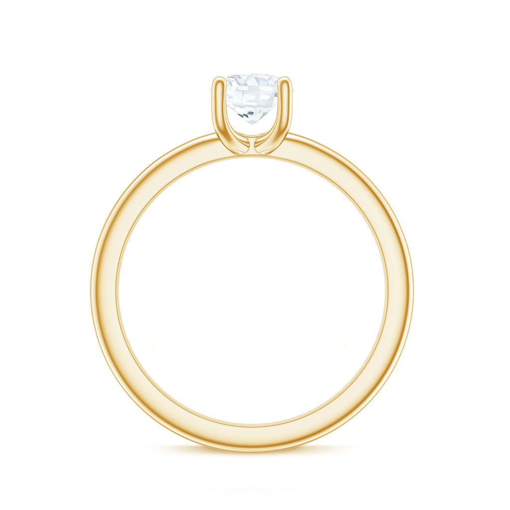 Certified 6 MM Moissanite Solitaire Promise Ring for Her