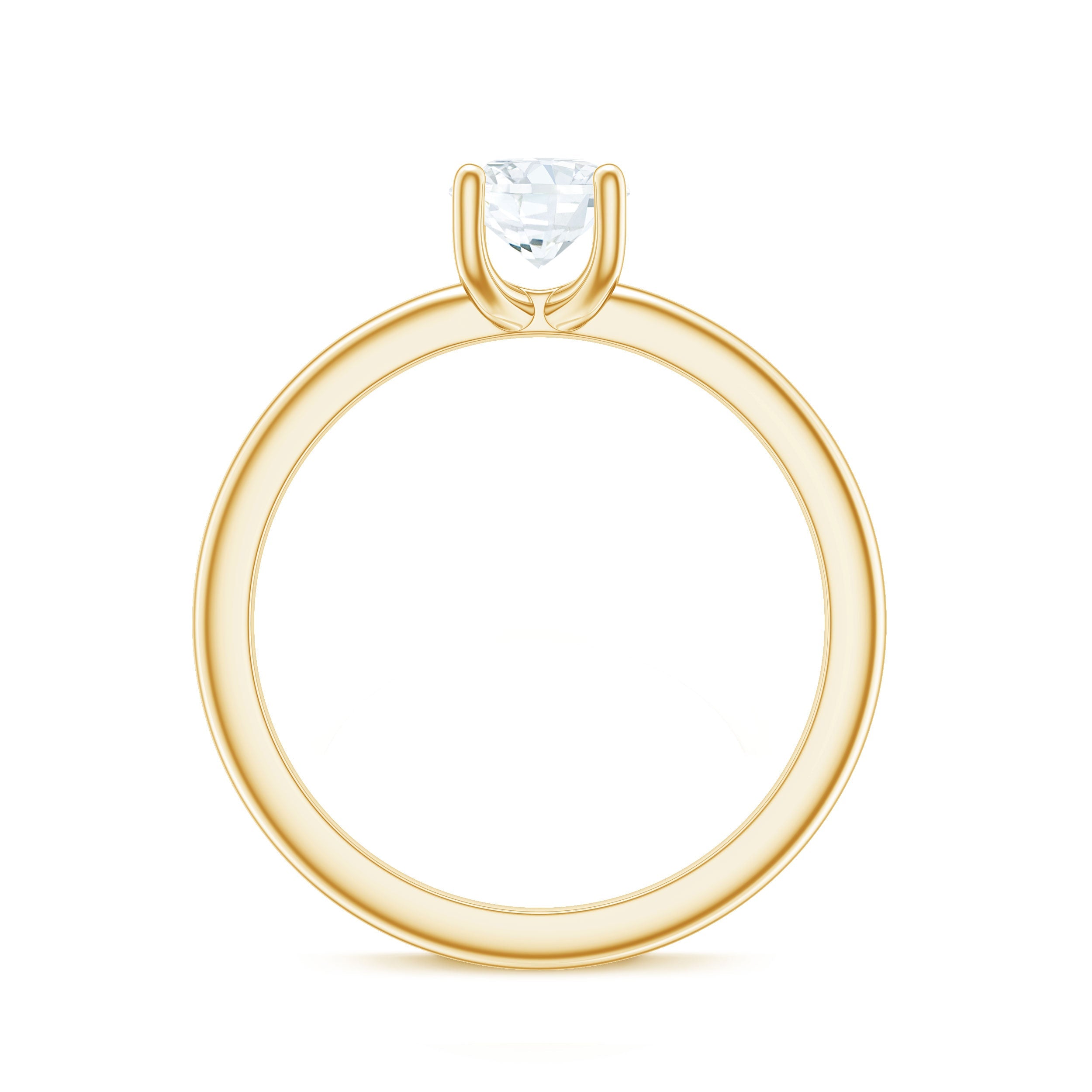 Certified 6 MM Moissanite Solitaire Promise Ring for Her