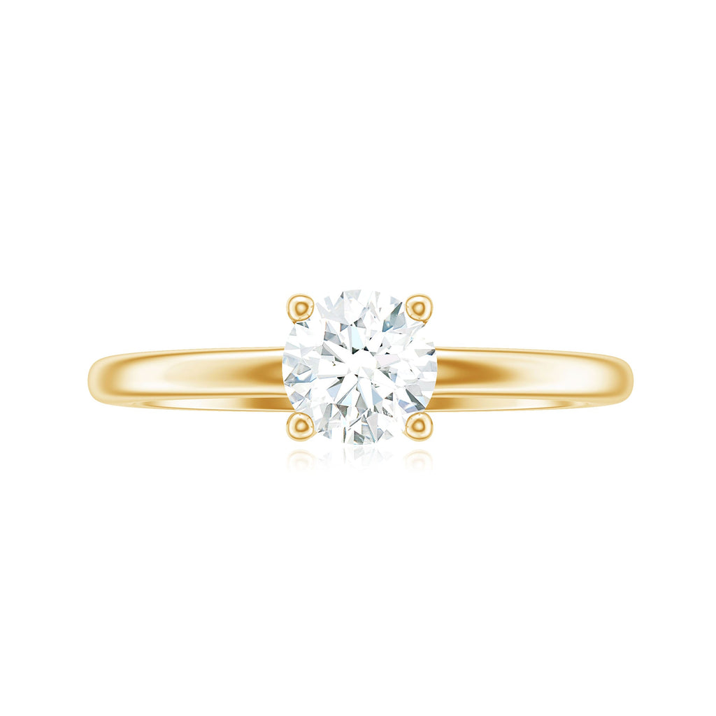 Certified 6 MM Moissanite Solitaire Promise Ring for Her