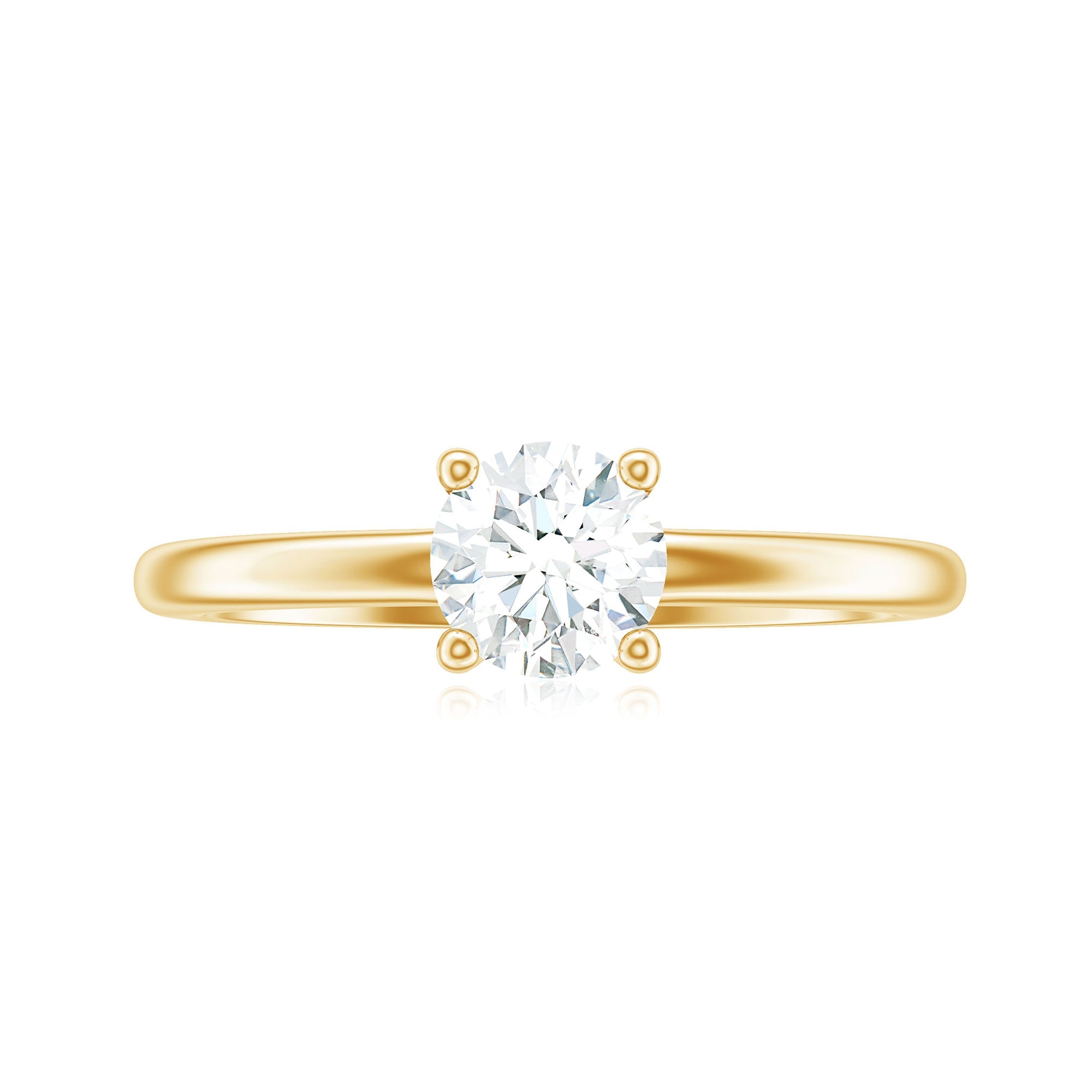Certified 6 MM Moissanite Solitaire Promise Ring for Her