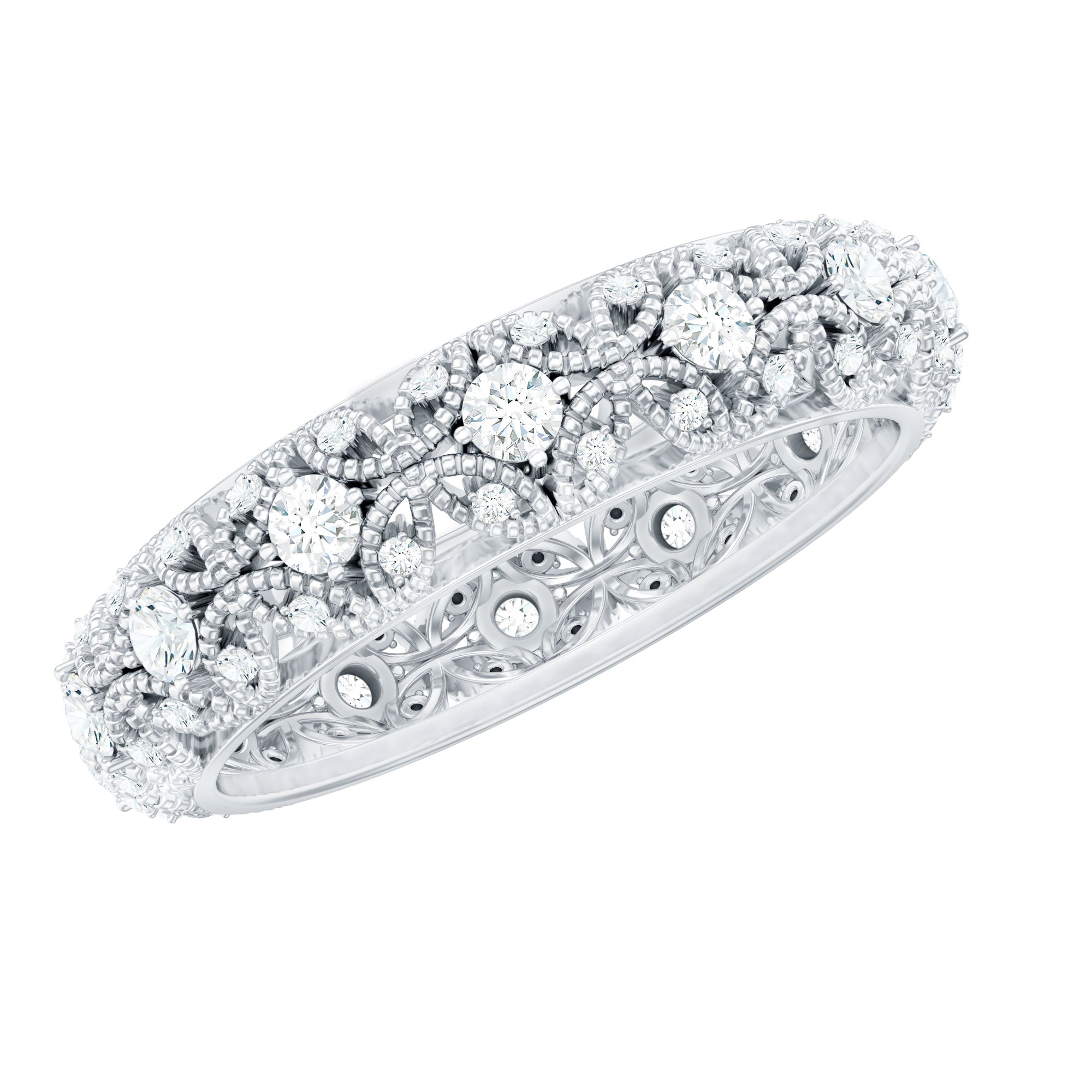 Moissanite Vintage Antique Wedding Ring