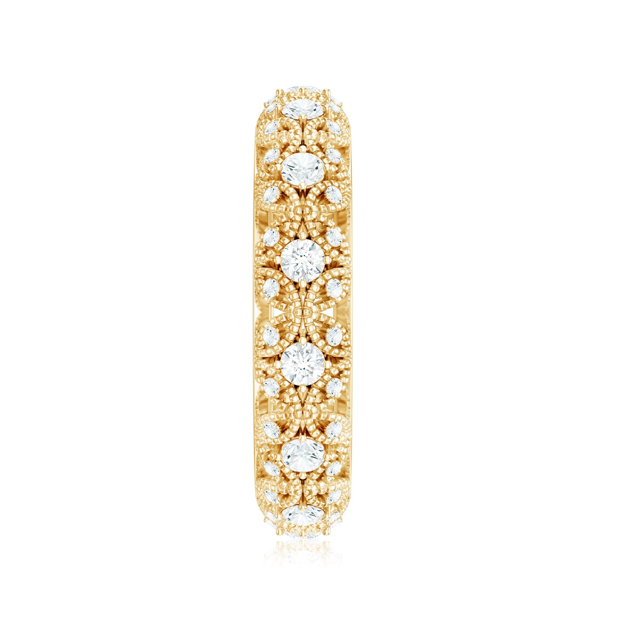 Moissanite Vintage Antique Wedding Ring